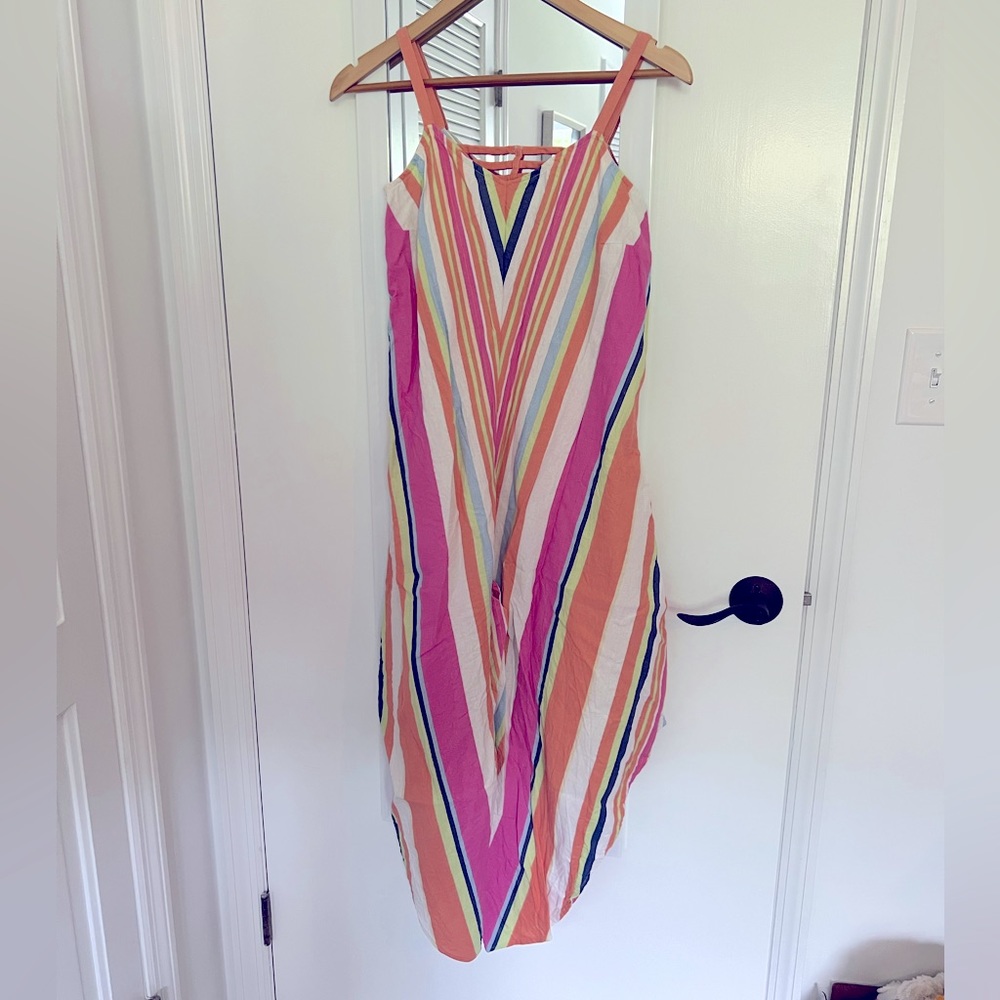 Everlily wide leg flowy striped jumpsuit